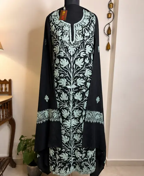Kashmiri Georgette Suit with Aari Work Embroidery (Unstitched) — image 3 of 3