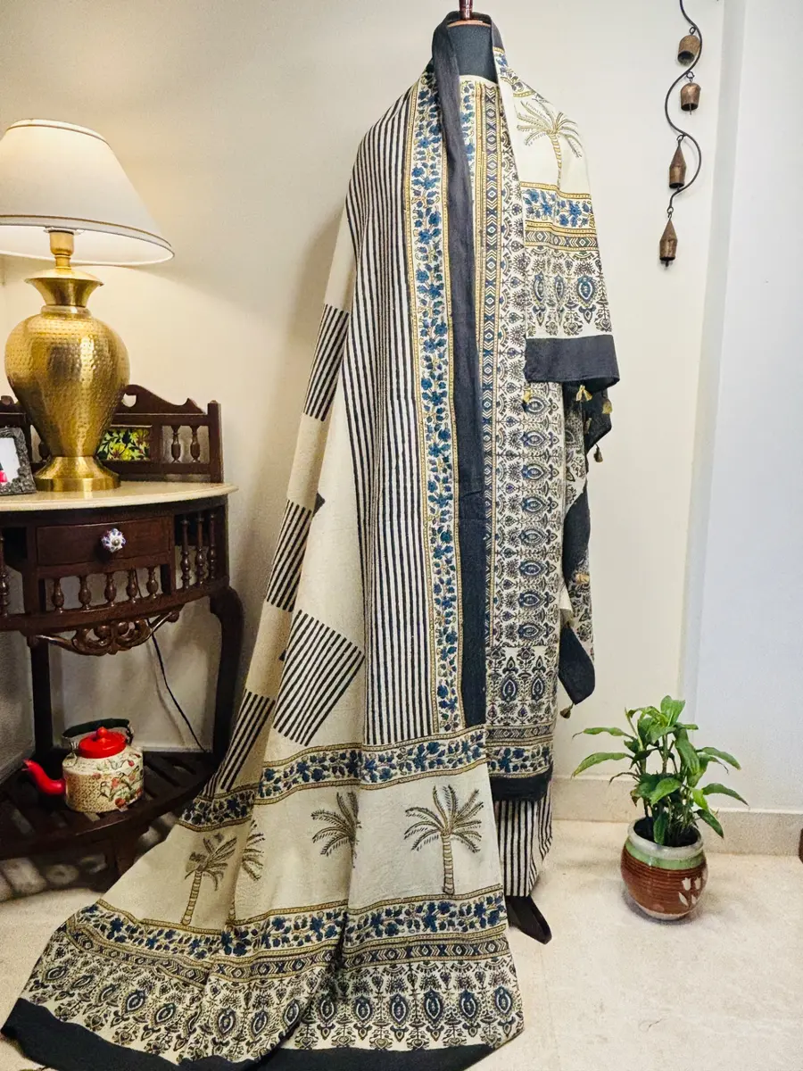 Ajrakh Blockprint Cotton Suit Printed (Unstitched) thumbnail 3