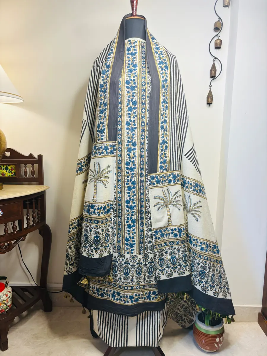 Ajrakh Blockprint Cotton Suit Printed (Unstitched) thumbnail 5