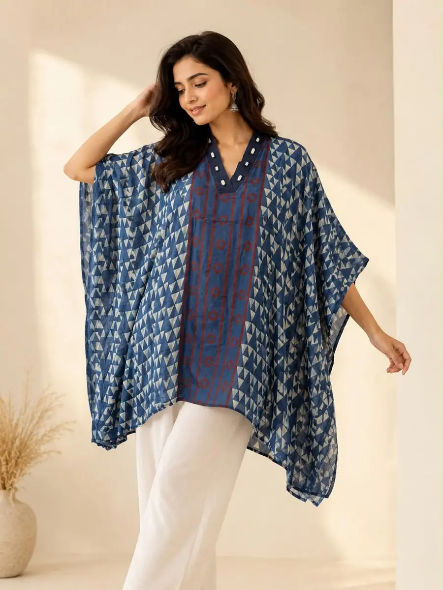 indigo blue with white