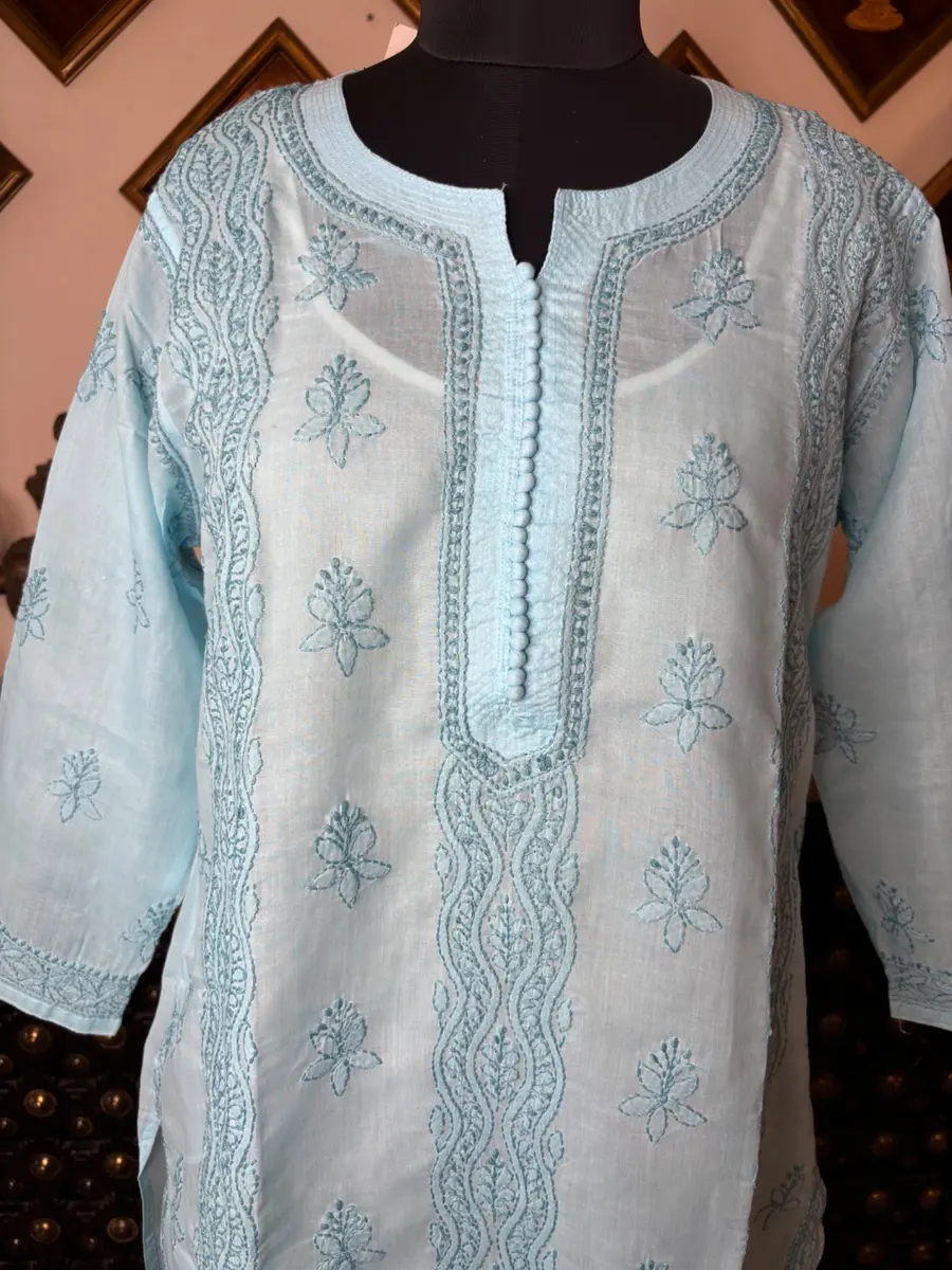 Chikankari Cotton Kurtas - Casual Daily Wear thumbnail 3